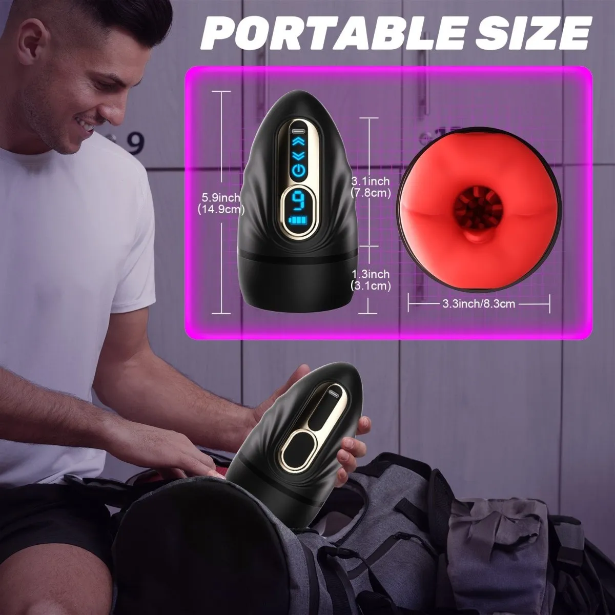 2 in 1 Mouth Vibrator and Men Penis Trainer with App Control