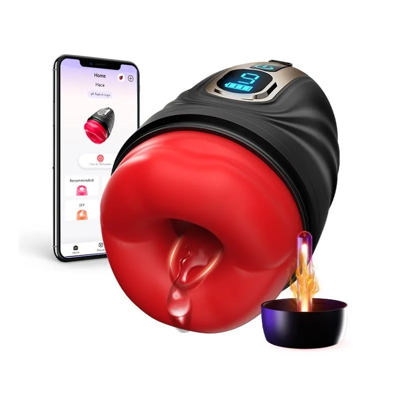 2 in 1 Mouth Vibrator and Men Penis Trainer with App Control