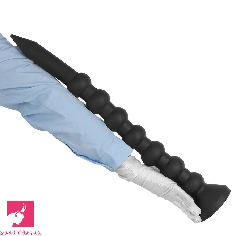 23.62in Soft Seven Beads Expansion Long Deep Huge Anal Plug Cock Dildo