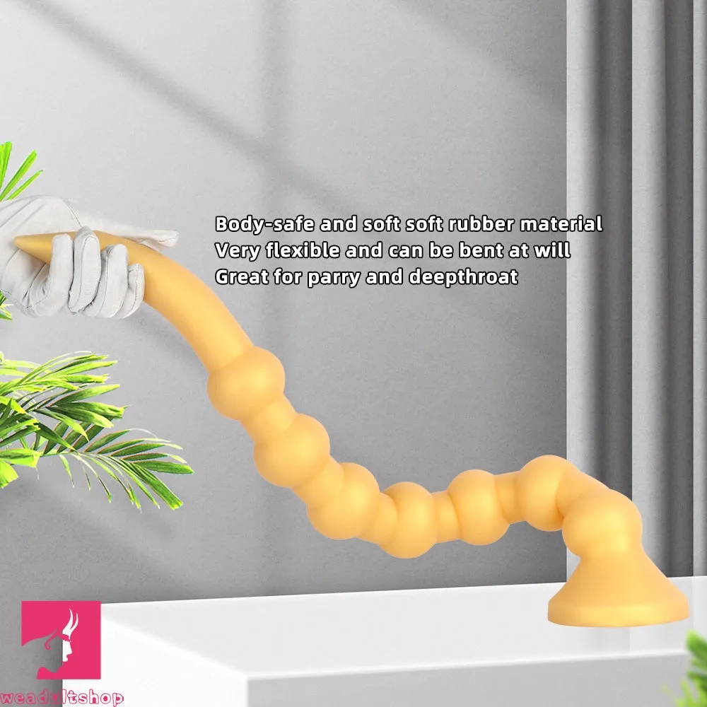 23.62in Soft Seven Beads Expansion Long Deep Huge Anal Plug Cock Dildo