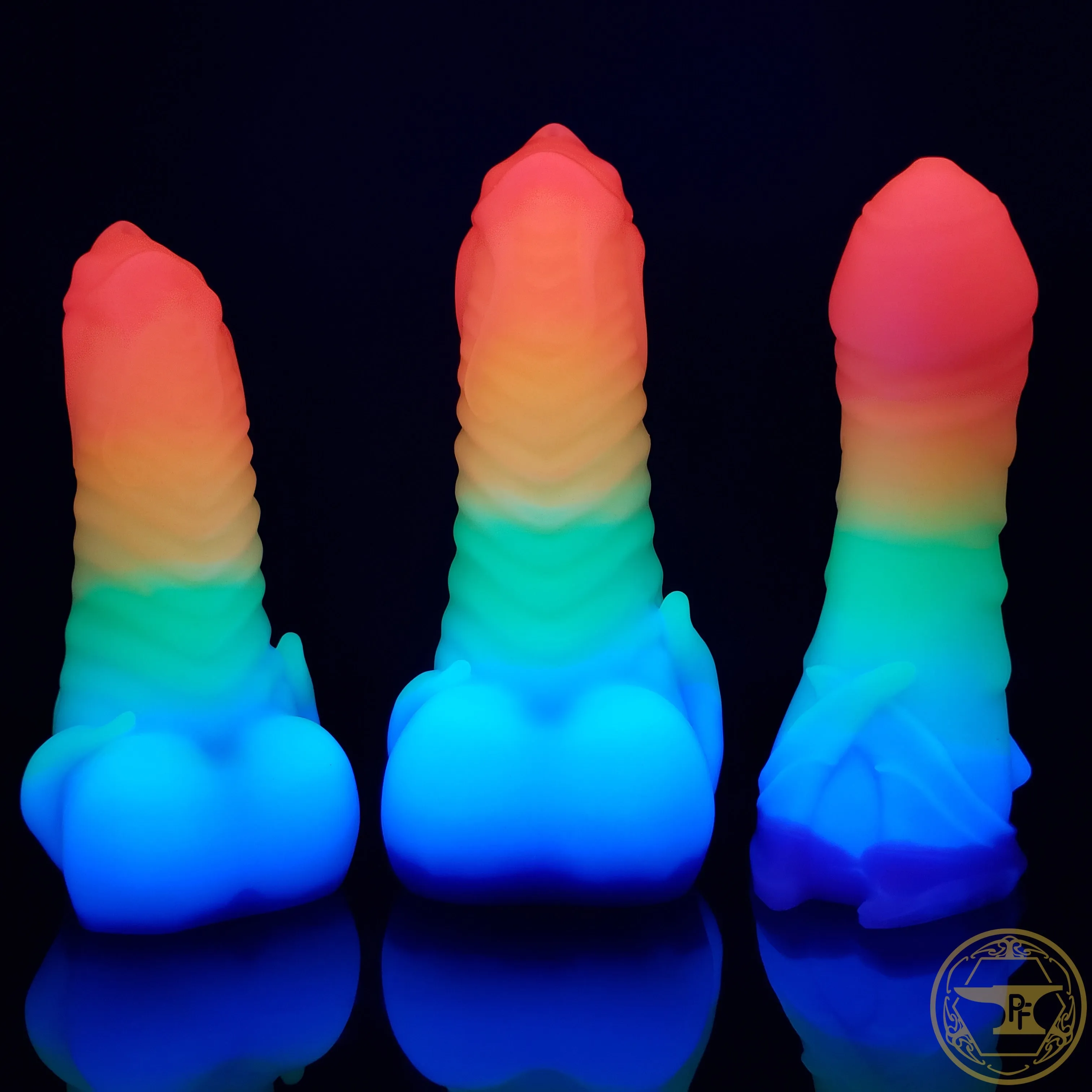 *|3/27|* XL Illithid. Super Soft 00-20 Firmness. Rainbow Fades. 5913. **VAC U LOCK HOLE INCLUDED**