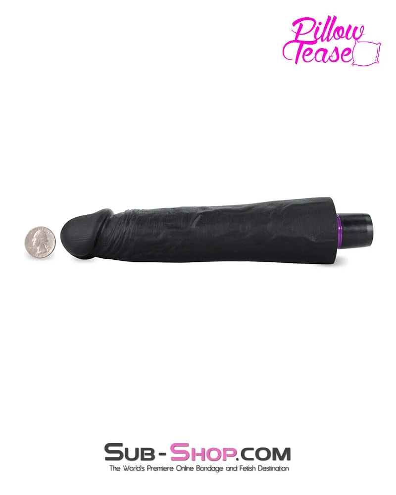 7324M-SIS      Sissy Boy Super-soft 9 Black Silicone Dildo Vibrator