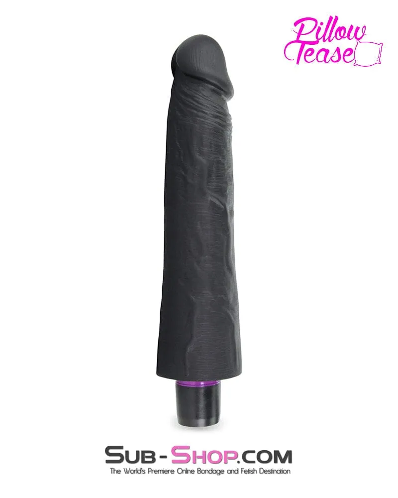 7324M-SIS      Sissy Boy Super-soft 9 Black Silicone Dildo Vibrator