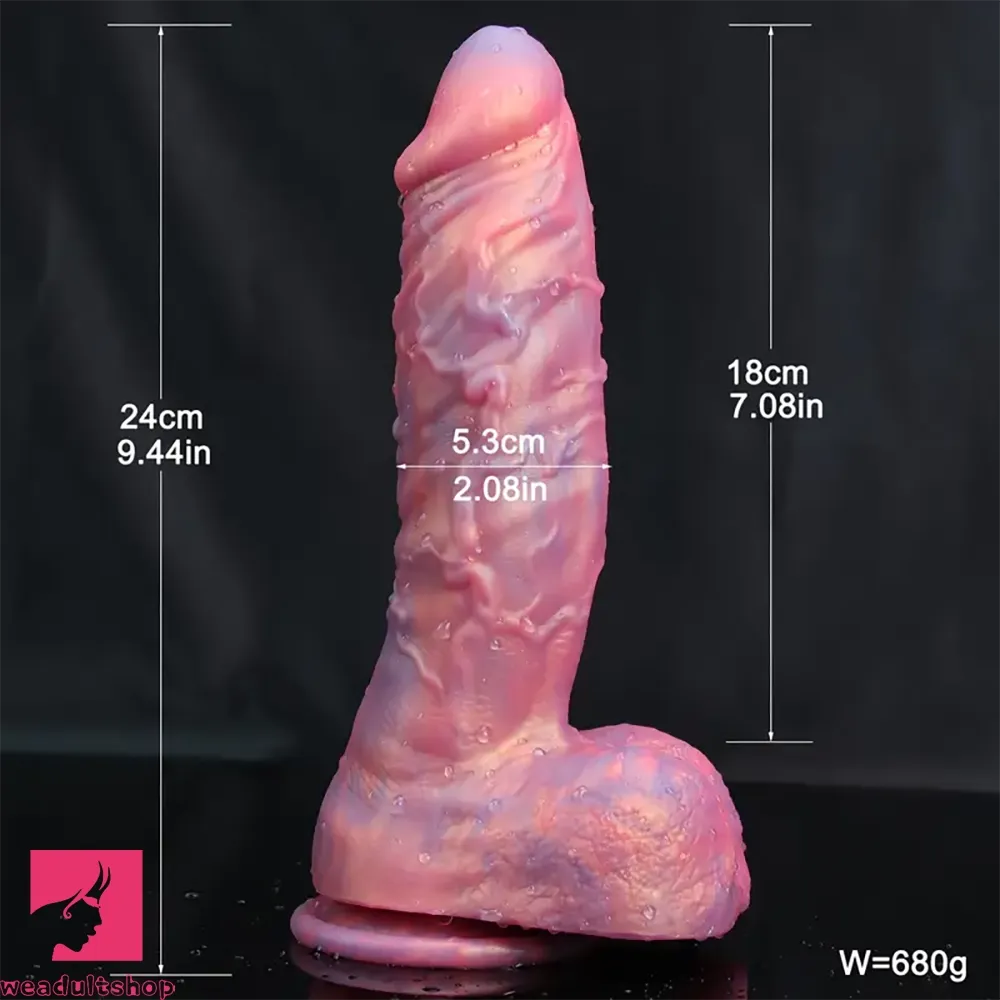 9.44in Soft Penis Real Vein Dildo Realistic Cock Silicone Vaginal Massager