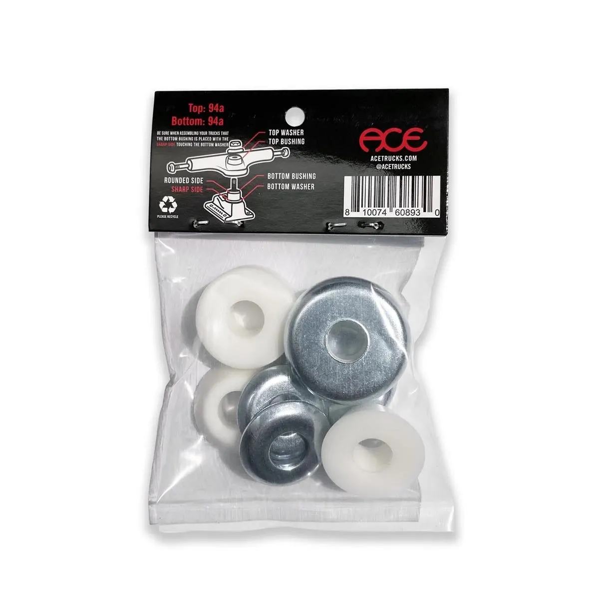 Ace Low Hard Bushings - White