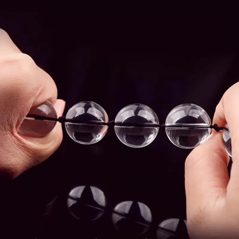 Anal Beads Toy Manual Use Transparent Spherical Beads With String Ties
