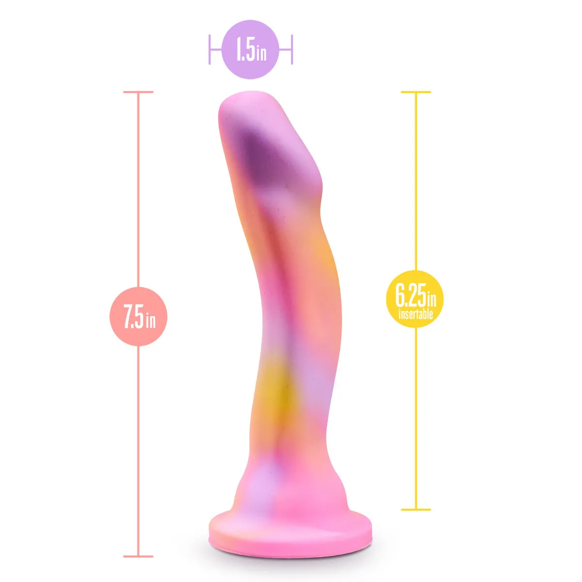 Blush Avant Artisan 7-Inch Curved P-Spot & G-Spot Dildo with Suction Cup Base