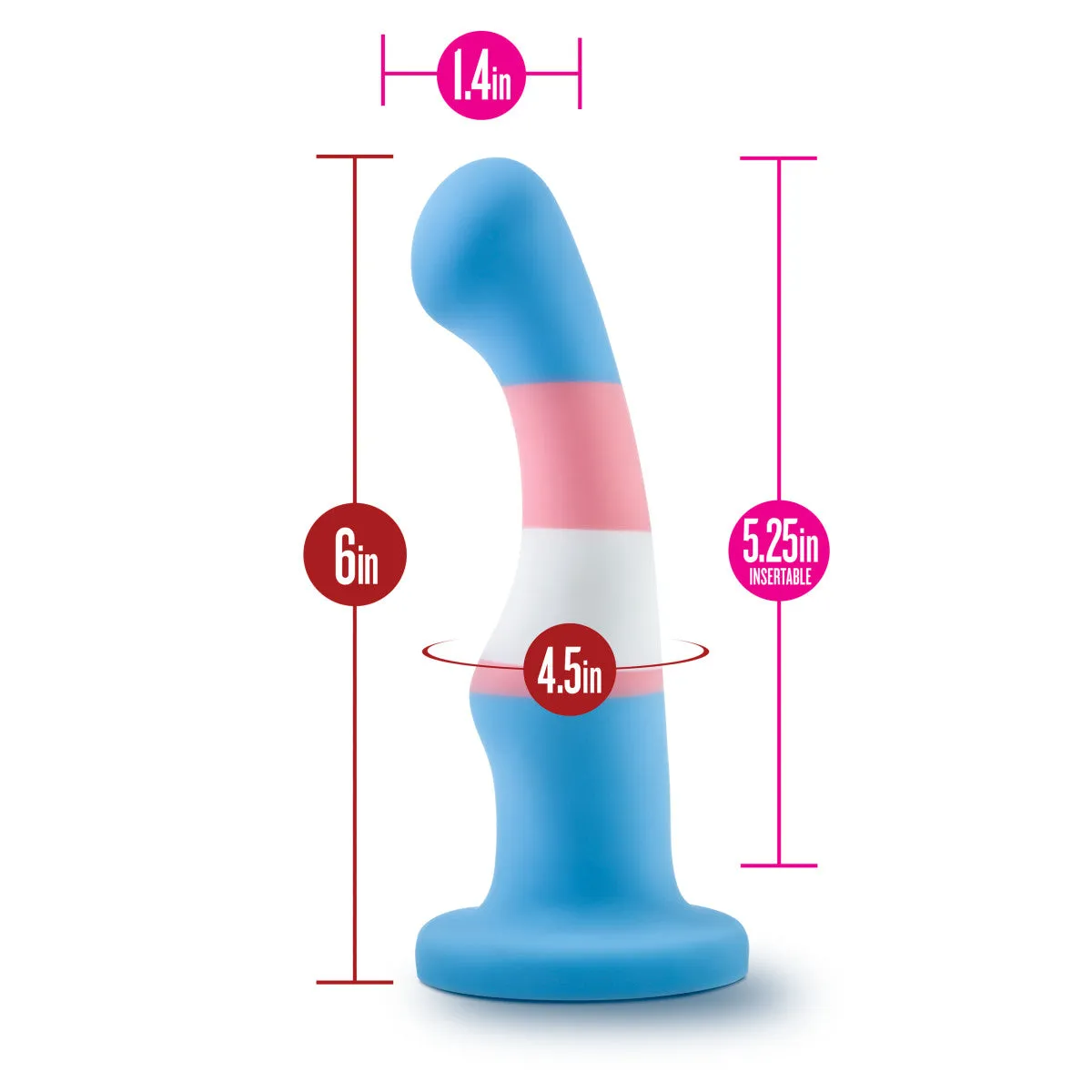 Blush Avant P2 Artisan 6-Inch Curved P-Spot & G-Spot Dildo with Suction Cup Base