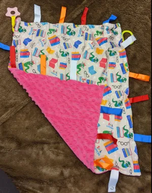 Book Worm Cuddle Sensory Security Blanket Toys