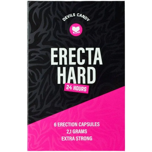Capsule DEVIL'S CANDY Erecta Hard. pentru erecții puternice și de durată. cu maca și ginseng coreean. 6 buc