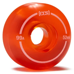 CCS Clear 99a Skateboard Wheels - Orange - 52mm