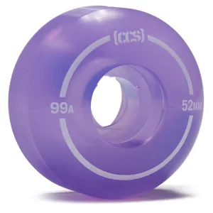 CCS Clear 99a Skateboard Wheels - Purple - 52mm
