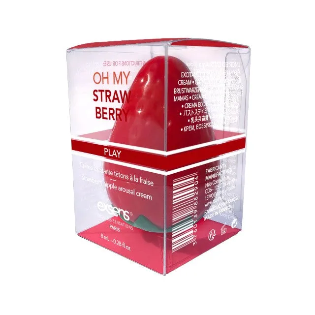 Cremă EXSENS Oh My Strawberry - Nipple Arousal Cream. pentru stimularea sfârcurilor. cu aromă de căpșuni. fără zahăr. 8 ml