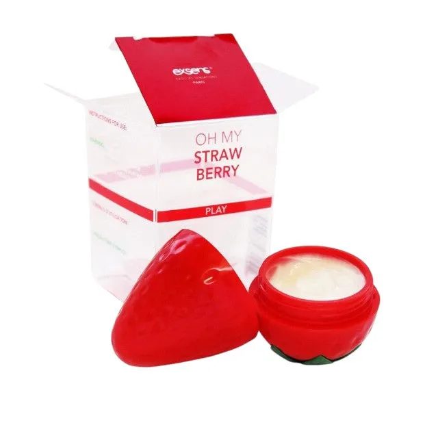 Cremă EXSENS Oh My Strawberry - Nipple Arousal Cream. pentru stimularea sfârcurilor. cu aromă de căpșuni. fără zahăr. 8 ml