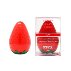Cremă EXSENS Oh My Strawberry - Nipple Arousal Cream. pentru stimularea sfârcurilor. cu aromă de căpșuni. fără zahăr. 8 ml