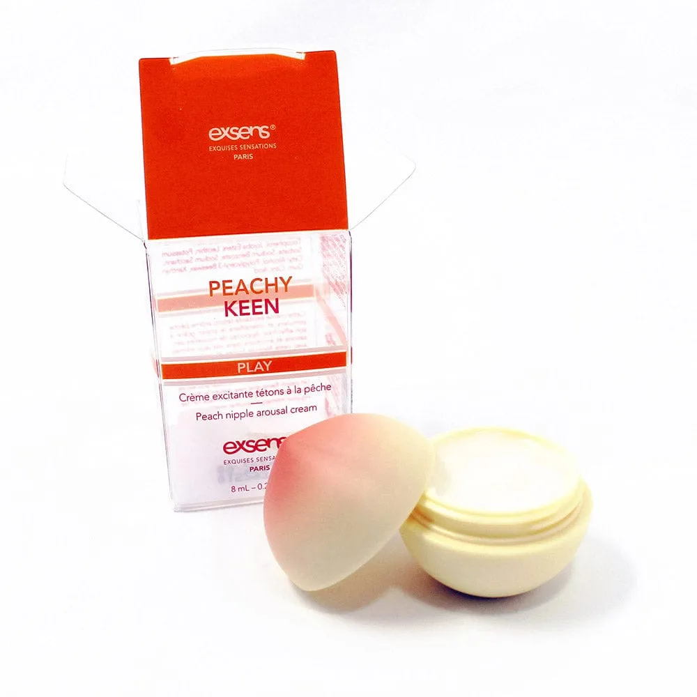 Cremă EXSENS Peachy Keen - Nipple Arousal Cream. pentru stimularea sfârcurilor. cu aromă de piersici. fără zahăr. 8 ml