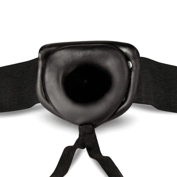 Dr Skin 7 Inch Hollow Strap-on Dildo & Harness - Black