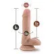 DR SKIN Plus Posable dildo with balls Vanilla 15 x 3 cm