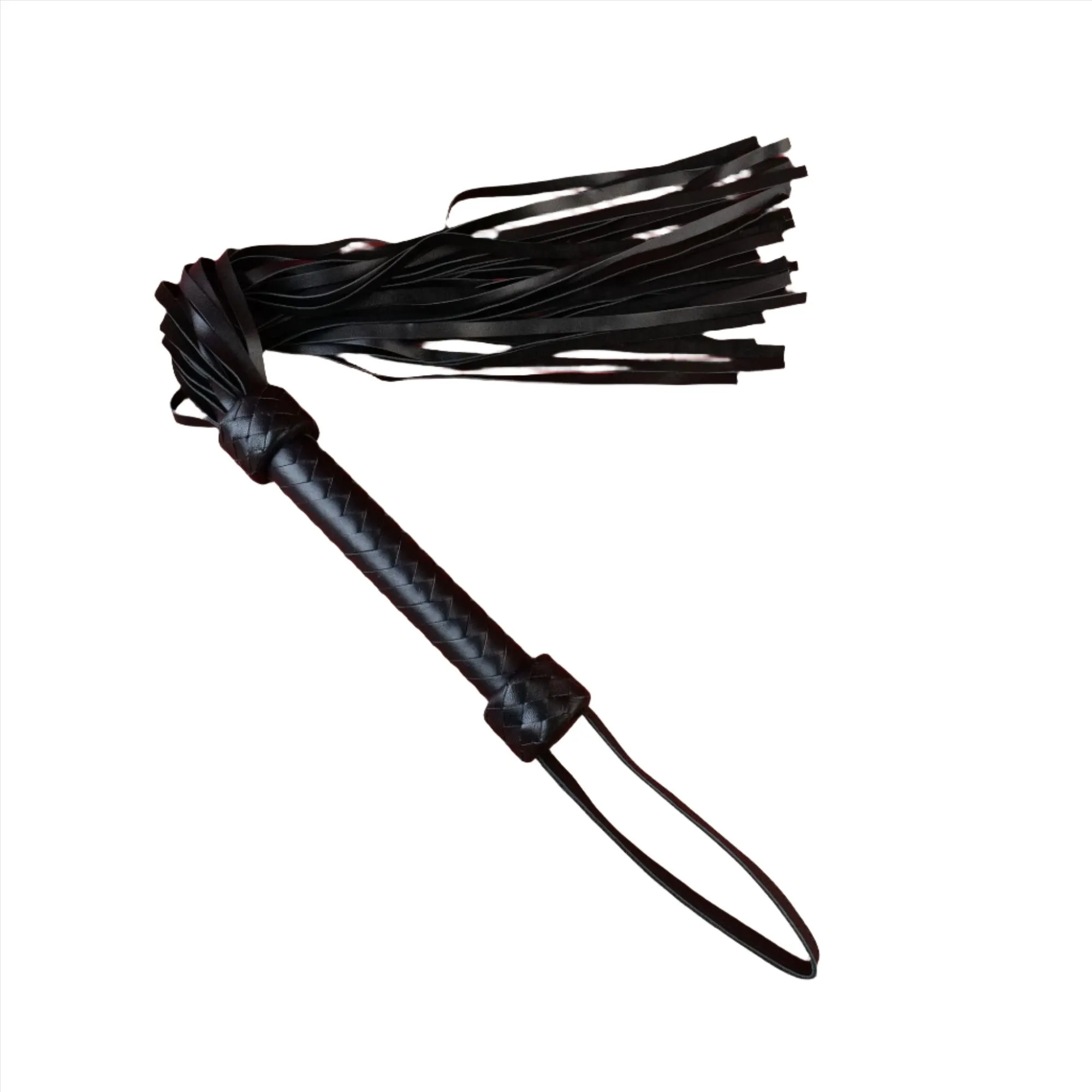 Eros Real Leather Flogger | Spanking Whip | BDSM | Fetish | Black