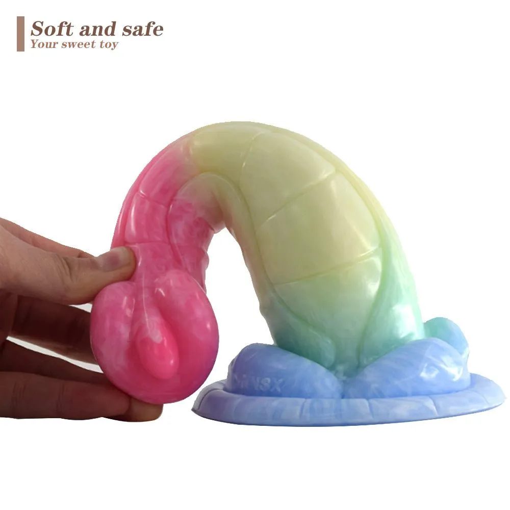 Explosive Muscle Soft Tongue Tease Dildo with Suction Cup
