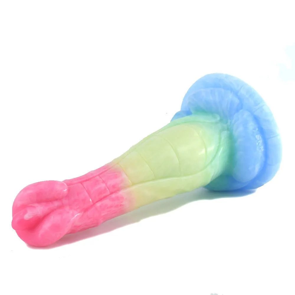 Explosive Muscle Soft Tongue Tease Dildo with Suction Cup