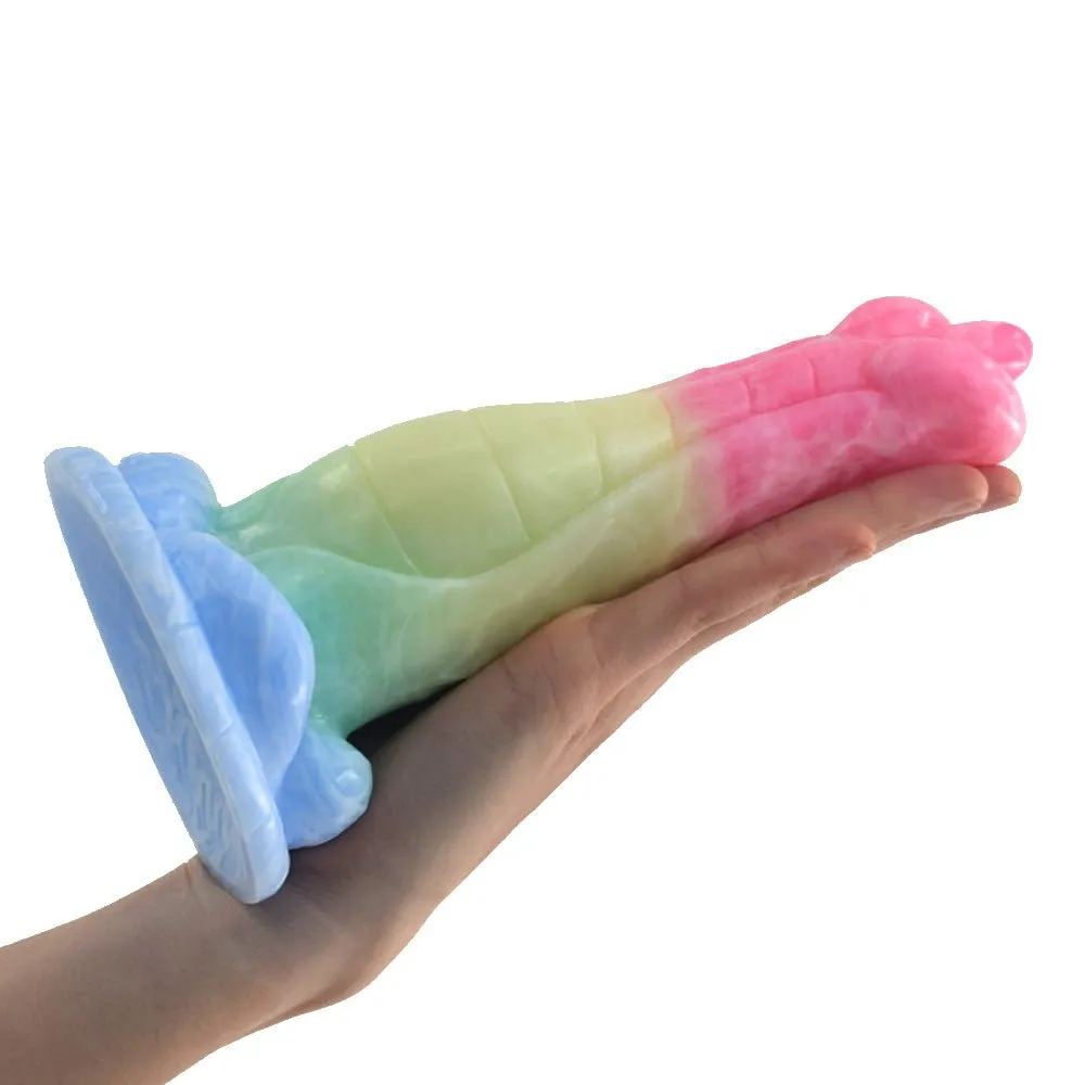 Explosive Muscle Soft Tongue Tease Dildo with Suction Cup
