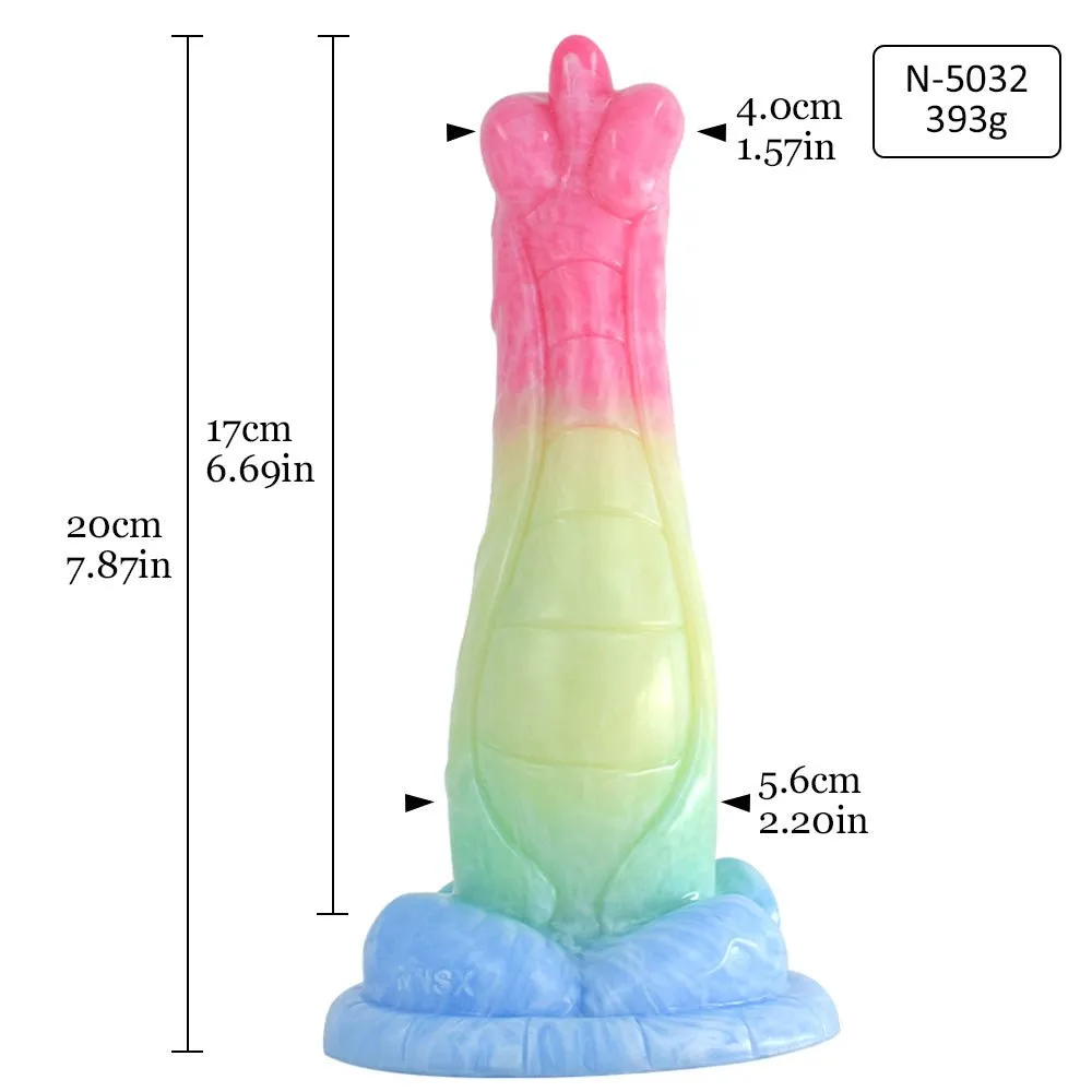 Explosive Muscle Soft Tongue Tease Dildo with Suction Cup