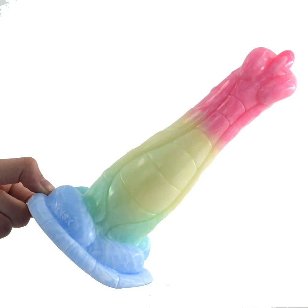 Explosive Muscle Soft Tongue Tease Dildo with Suction Cup