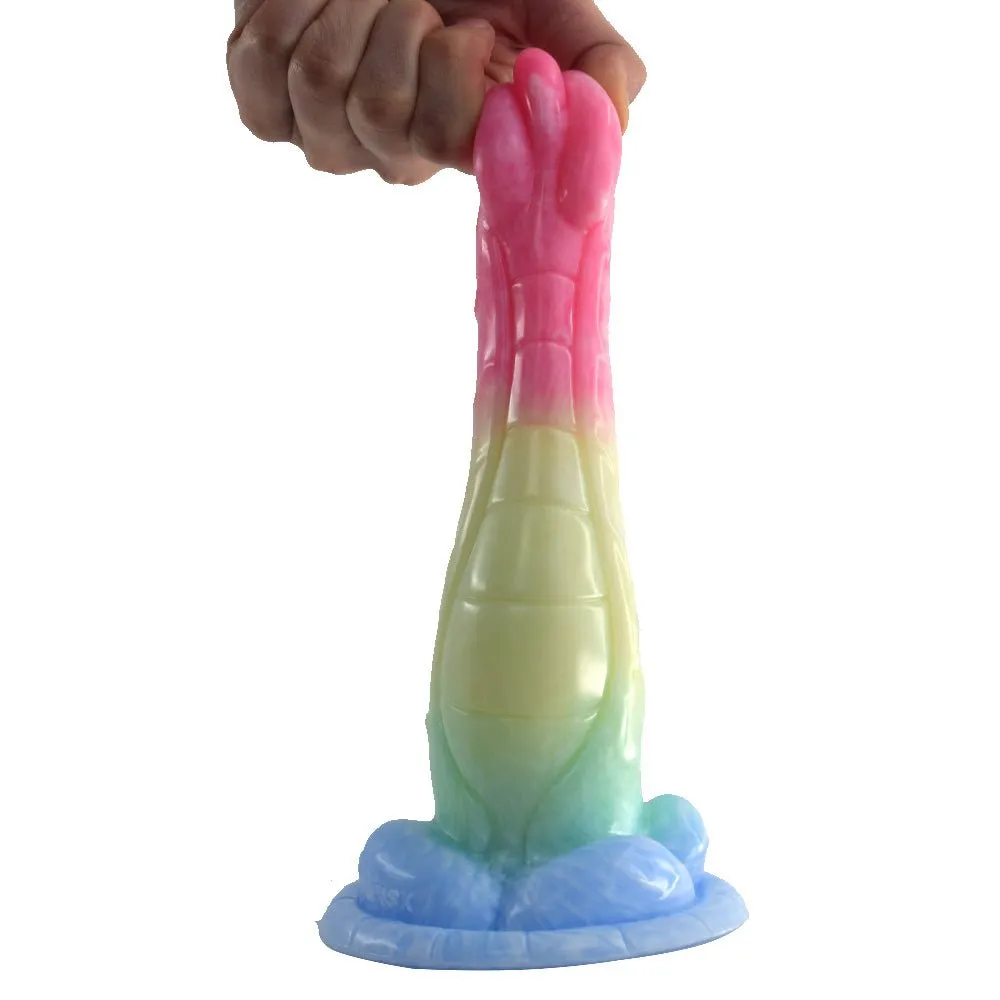 Explosive Muscle Soft Tongue Tease Dildo with Suction Cup
