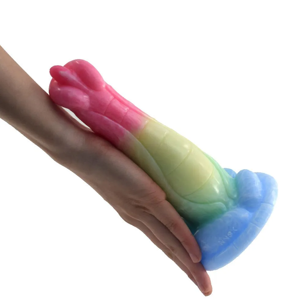 Explosive Muscle Soft Tongue Tease Dildo with Suction Cup