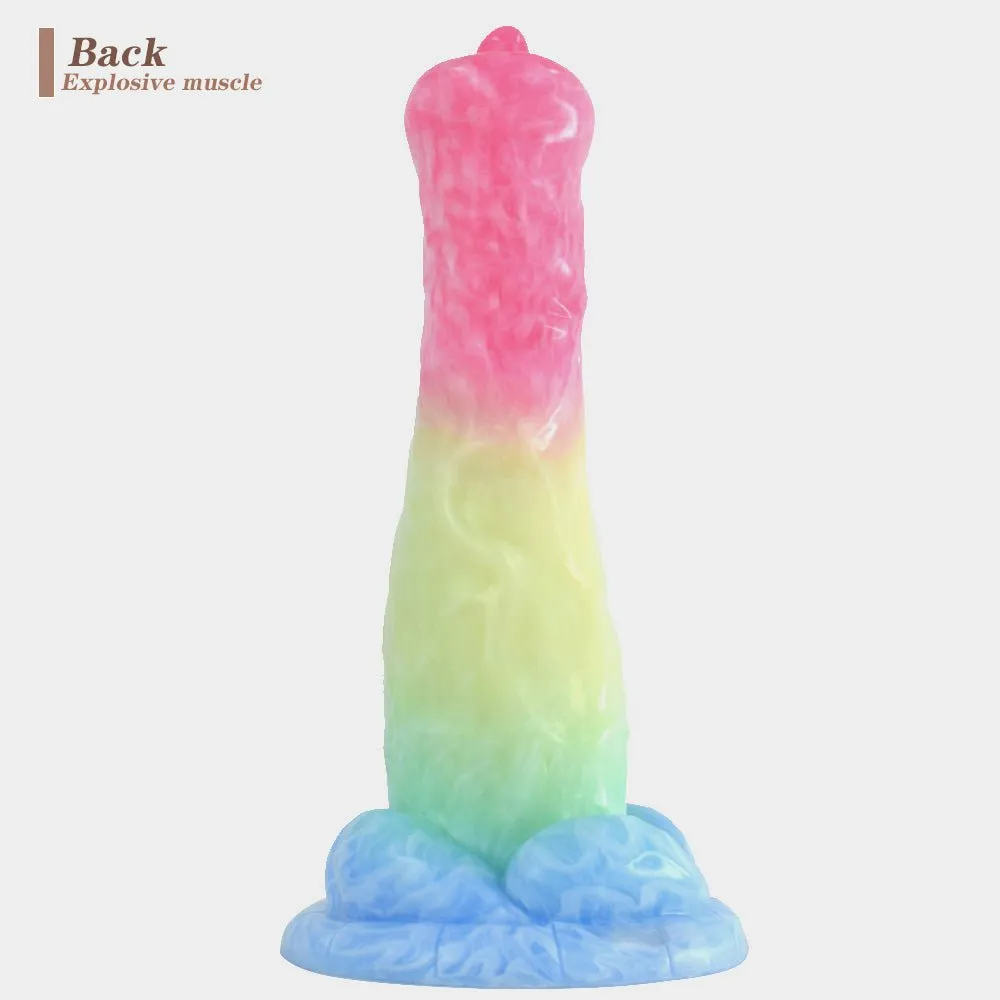 Explosive Muscle Soft Tongue Tease Dildo with Suction Cup