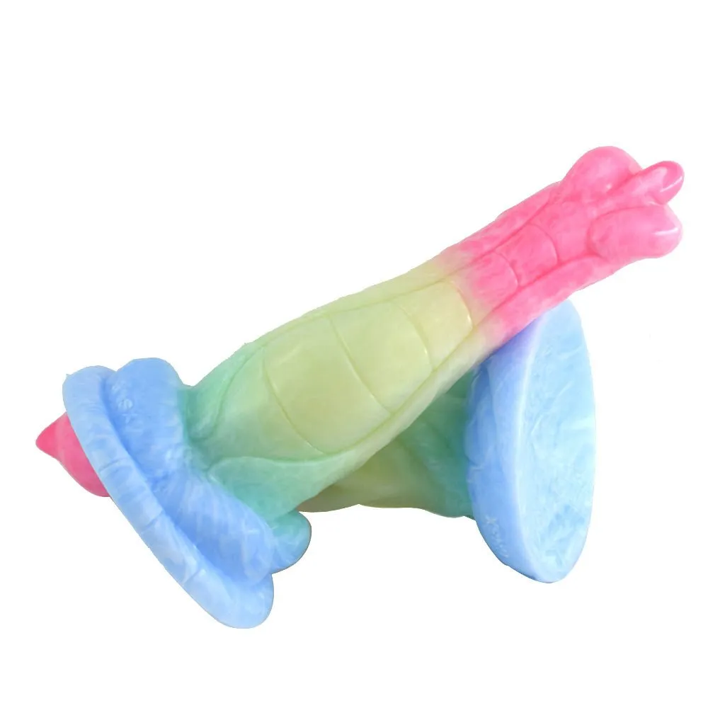 Explosive Muscle Soft Tongue Tease Dildo with Suction Cup