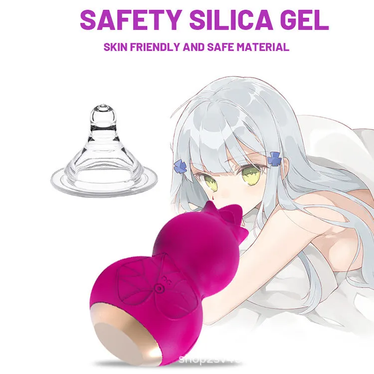 Fantasy Gourd Clit Stimulator - Tongue Licking Nipple Clitoral Vibrator Women Sex Toy