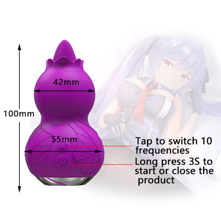 Fantasy Gourd Clit Stimulator - Tongue Licking Nipple Clitoral Vibrator Women Sex Toy