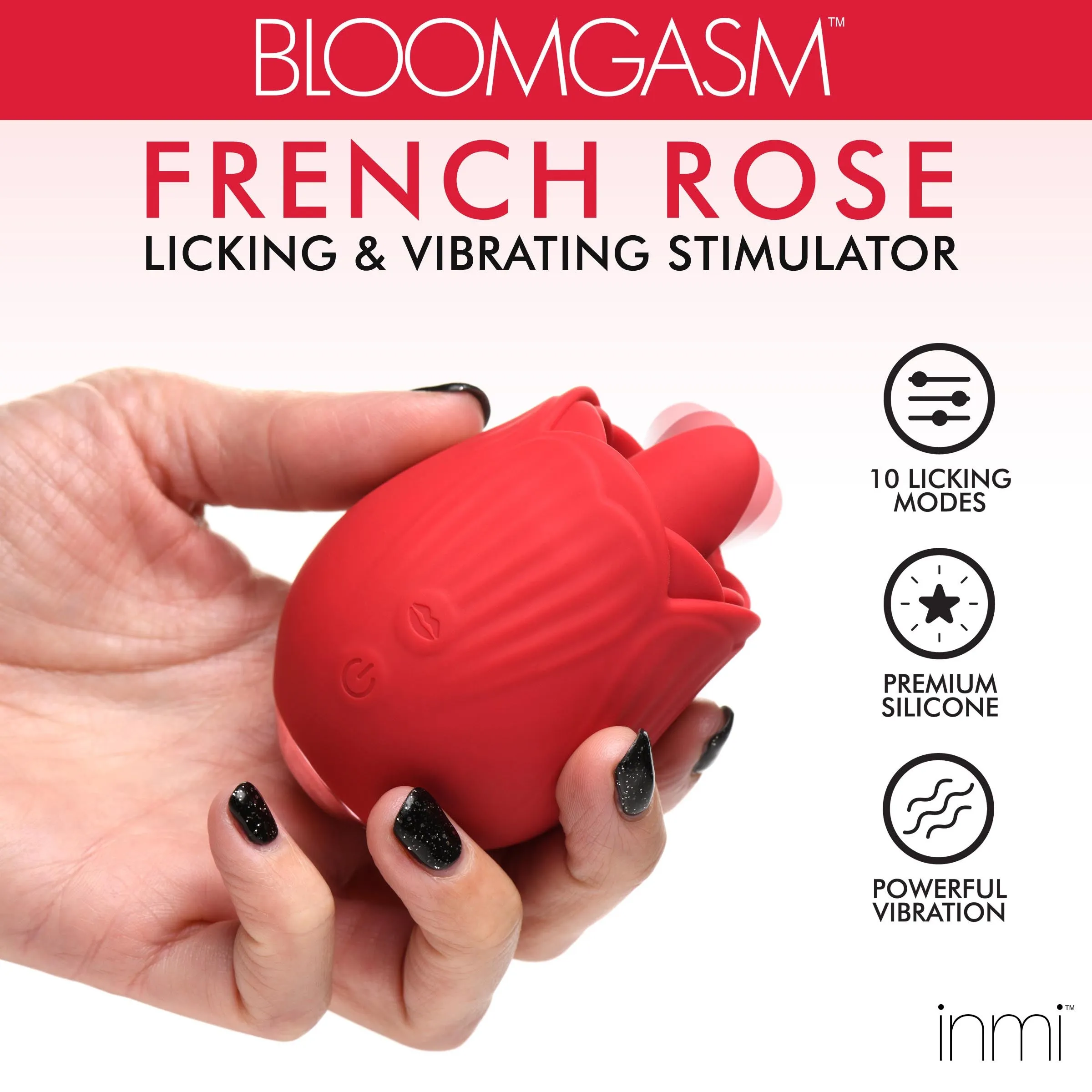French Rose Licking And Vibrating Stimulator