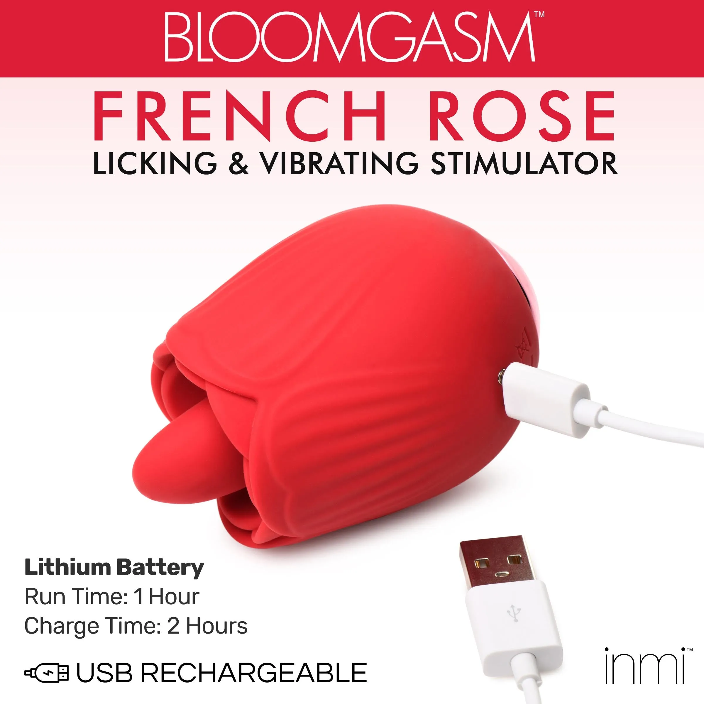 French Rose Licking And Vibrating Stimulator
