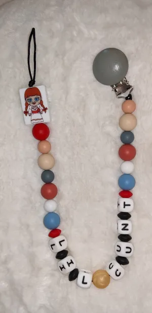 Halloween Lil Cunt Silicone Teether Pacifier Clip
