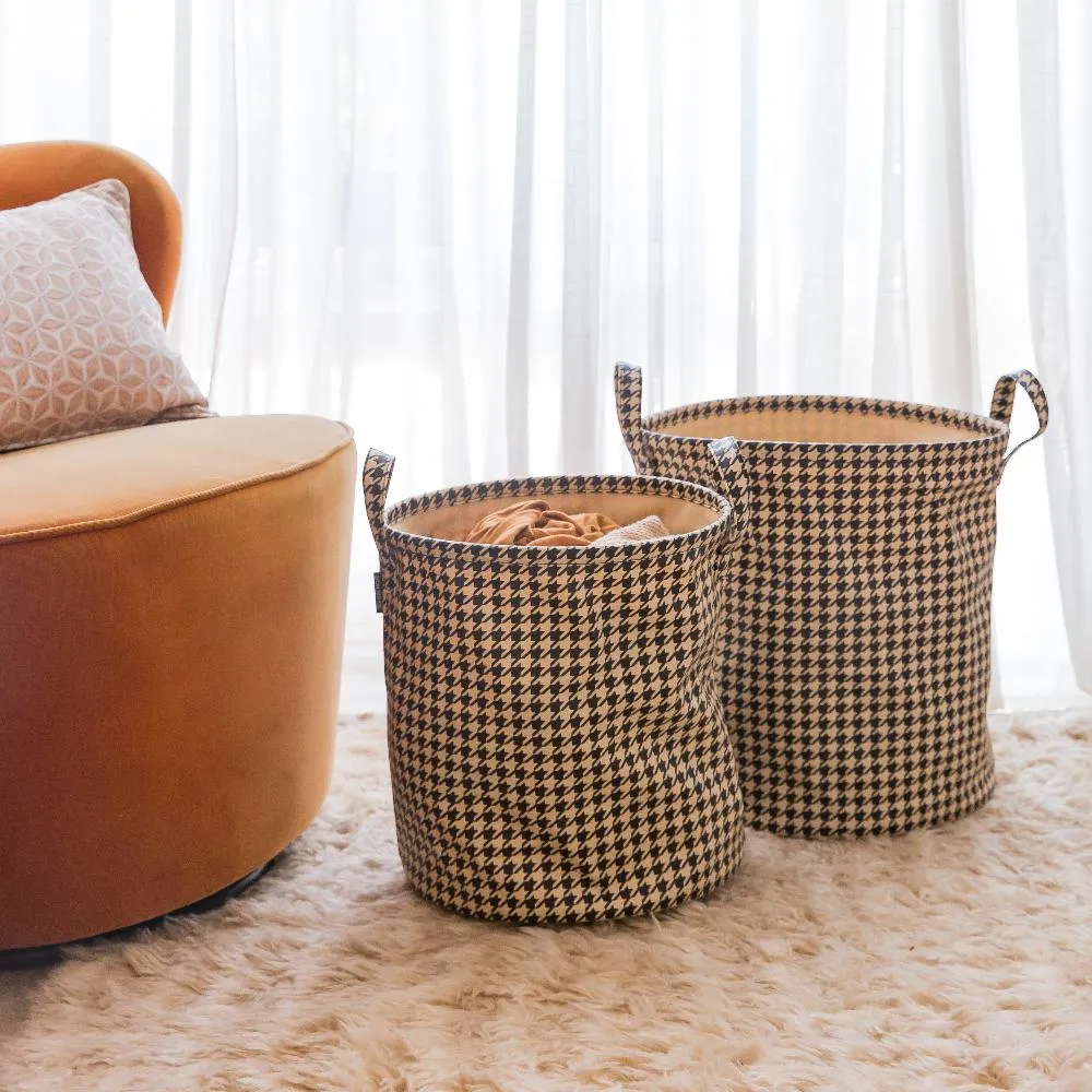 Handy Hampers Set -- Black Houndstooth