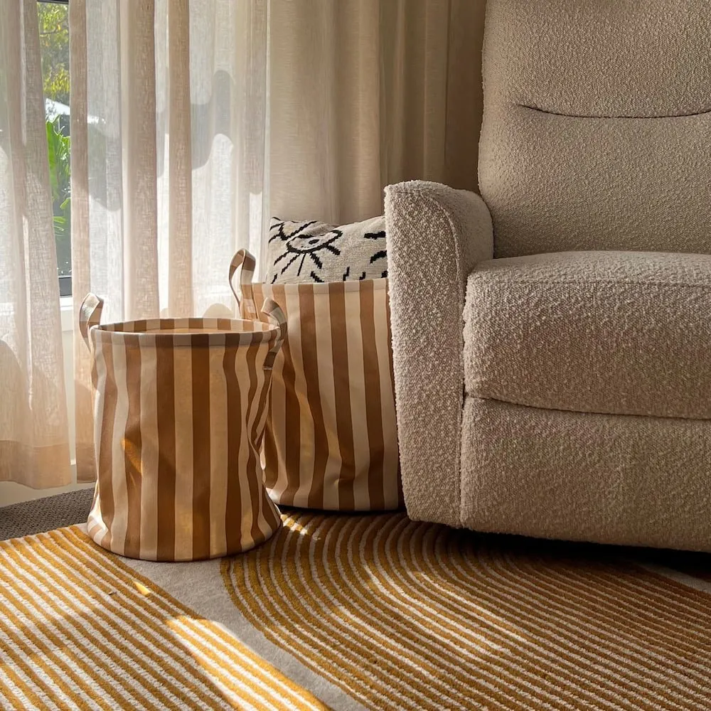 Handy Hampers Set -- Tan Stripe