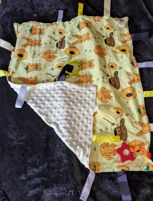 Hunny Bunny Cuddle Sensory Security Blanket Toys