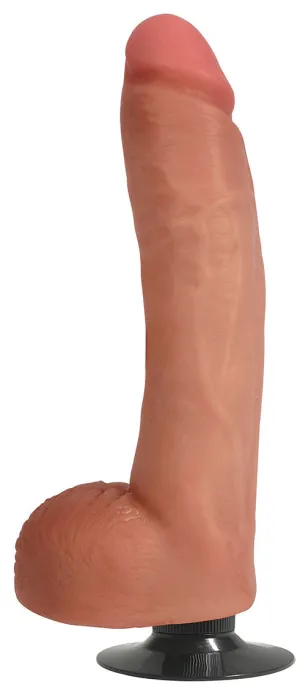 Jock 10 Vibrating Dildo With Balls Vanilla