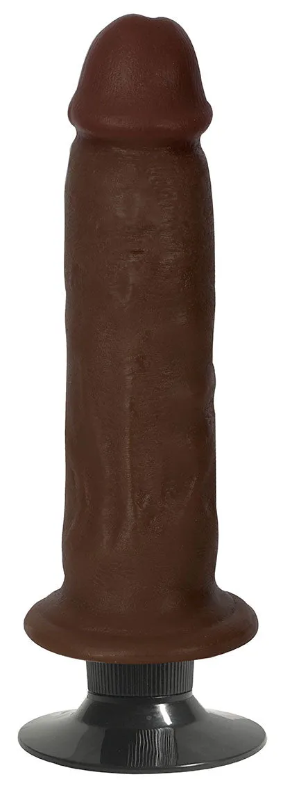 Jock 7 Vibrating Dildo No Balls Chocolate