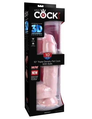 King Cock Plus 10 Triple Density Fat Cock with Balls