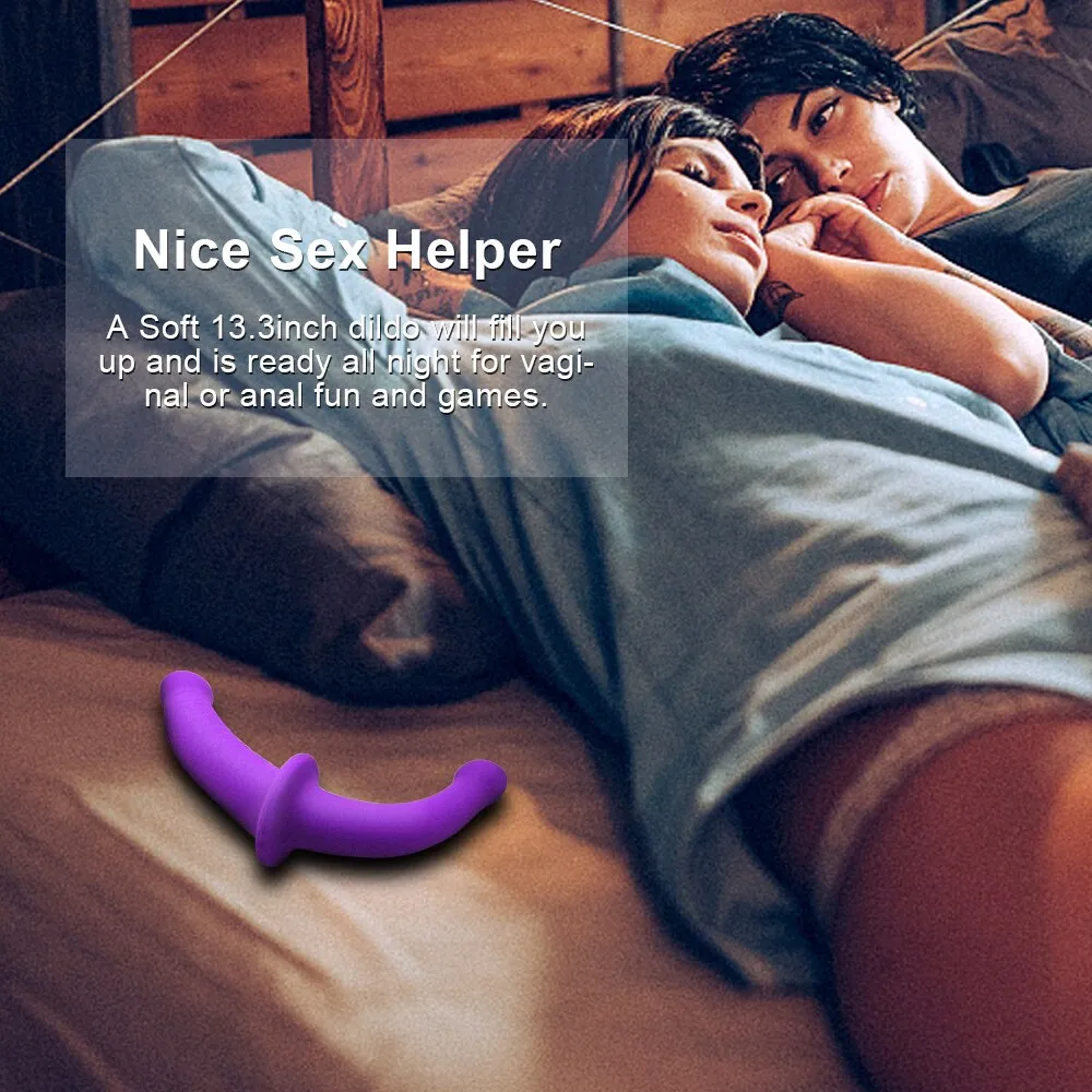 Lesbian Double Penetration Strapless Dildo