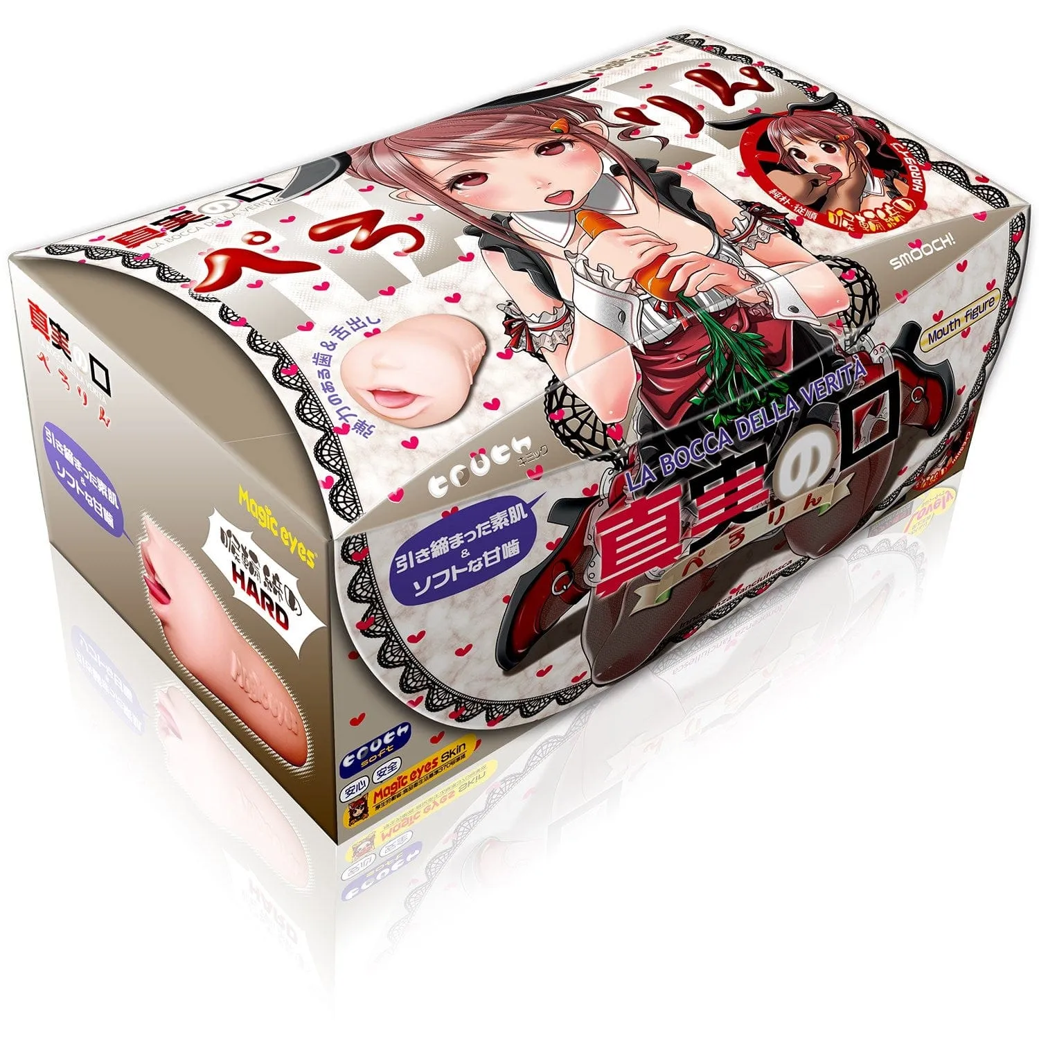Magic Eyes - Truthful Mouth Perorin Throat Tightening Hard Type Onahole (Beige)