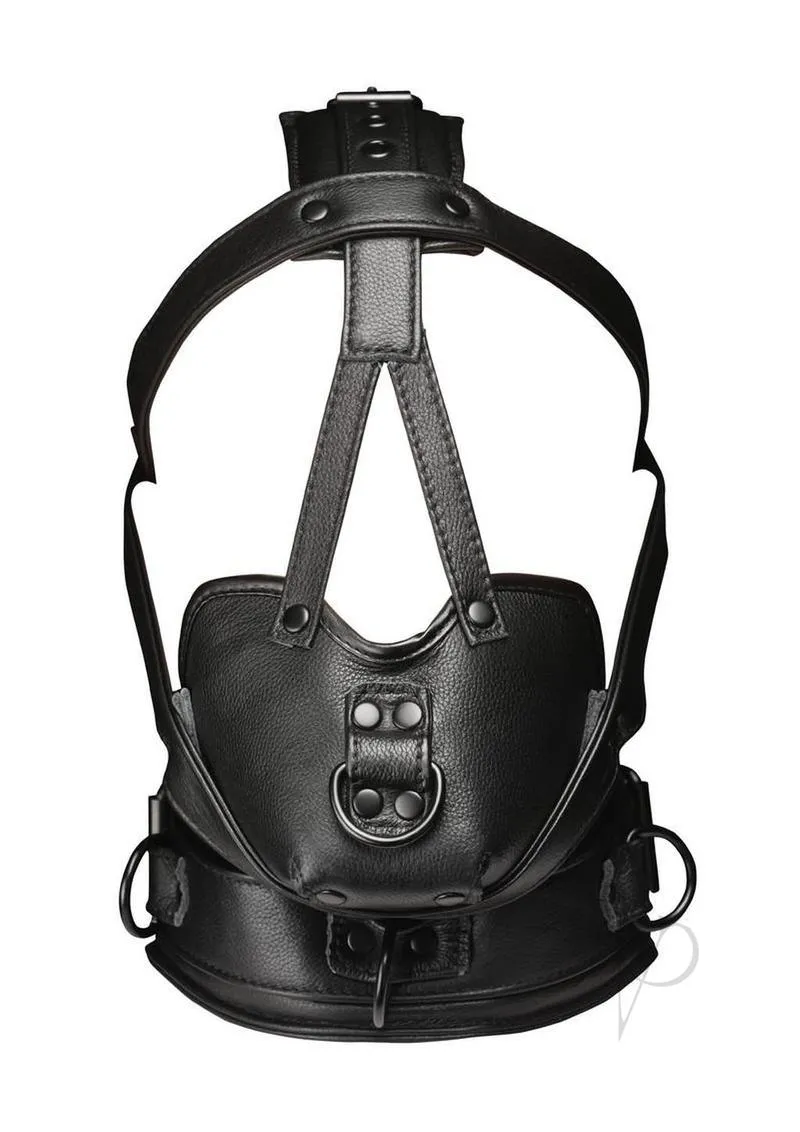 Ms Leather Head Harness Muzzle Blk