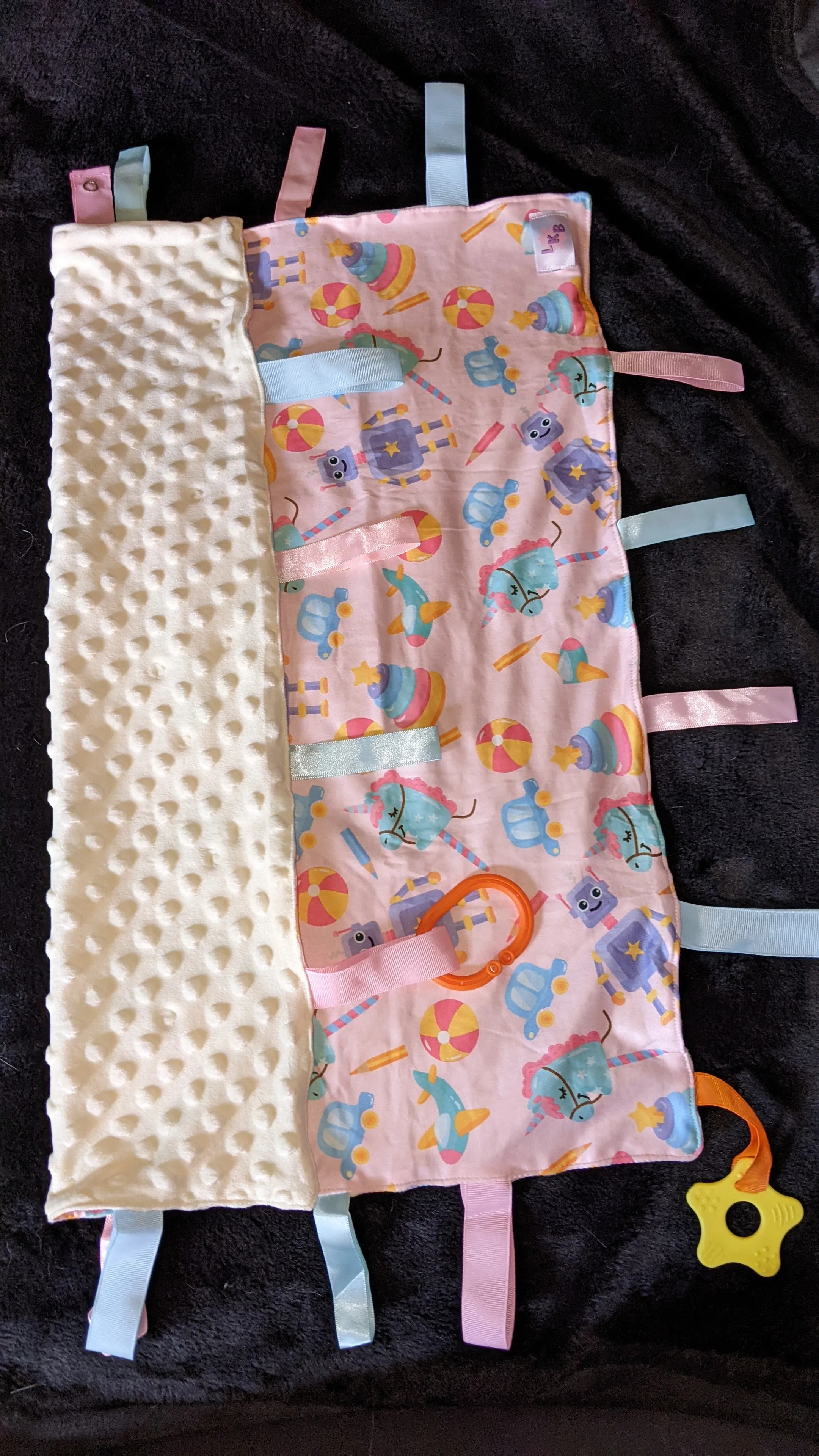 My Vintage Toy Box Cuddle Sensory Security Blanket Toys