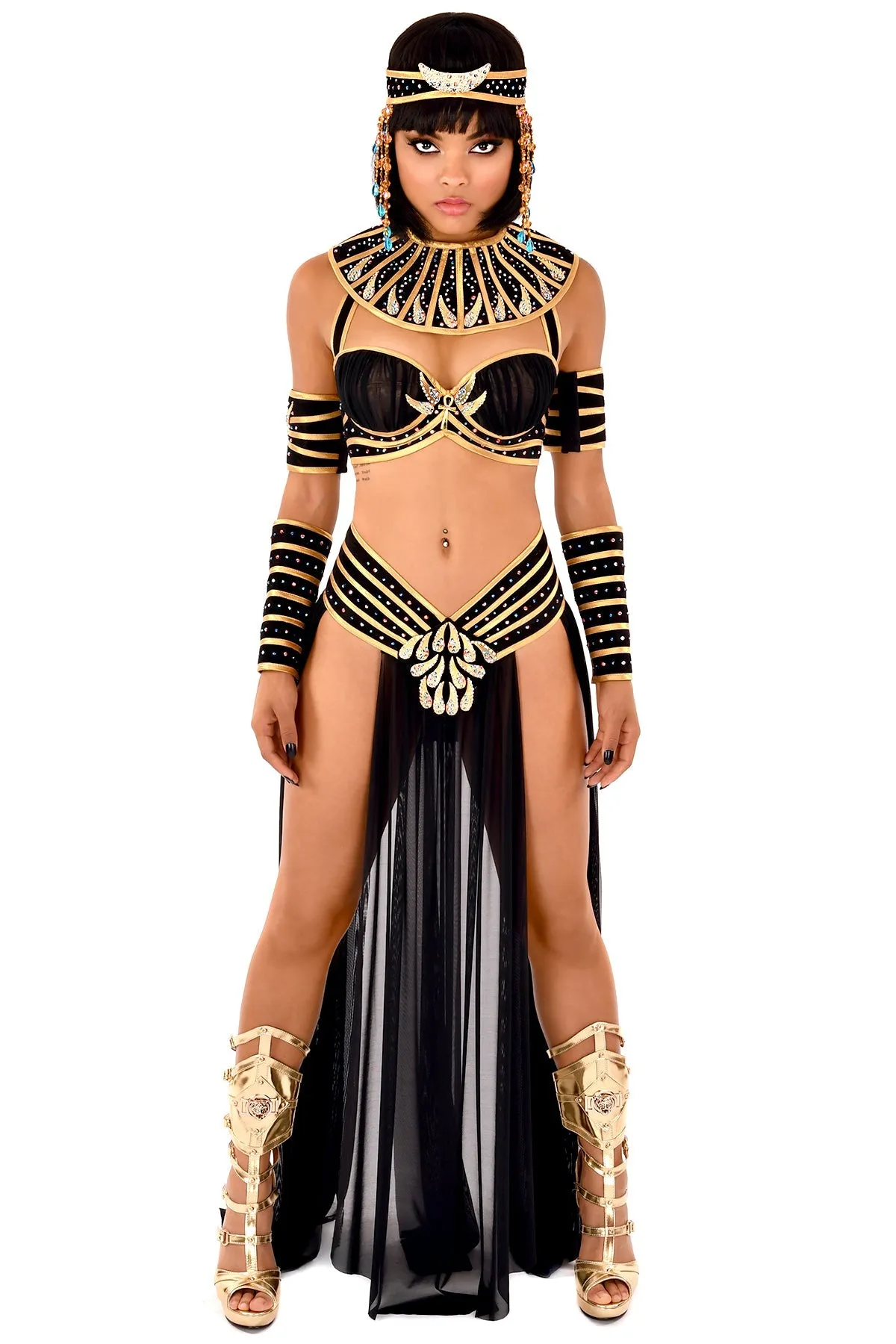 Nefertiri Tall Wrist Cuffs (Pair)