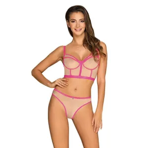 Obsessive - Nudelia 2 pcs Lingerie Set