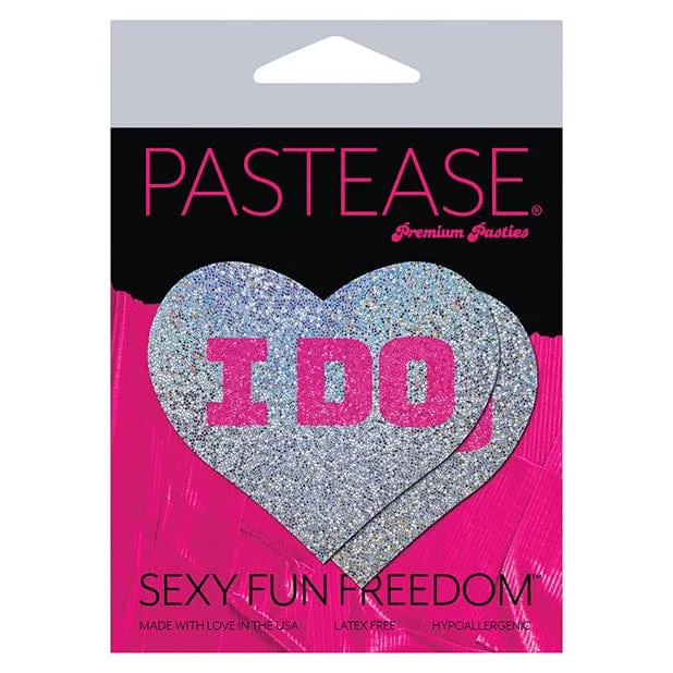 Pastease - Premium Bridal I Do Pasties Nipple Covers O/S (Silver)